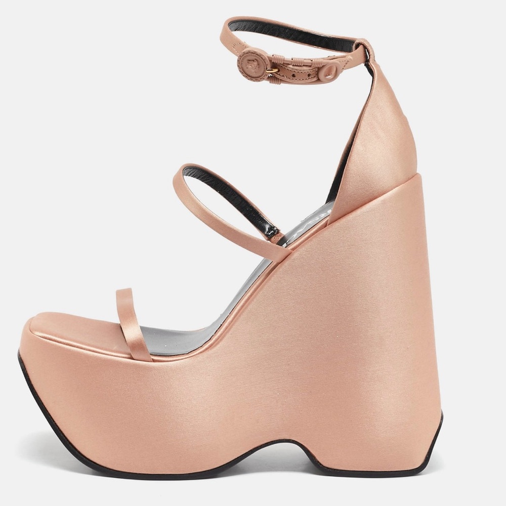 Versace Rose Gold Platform Heels
